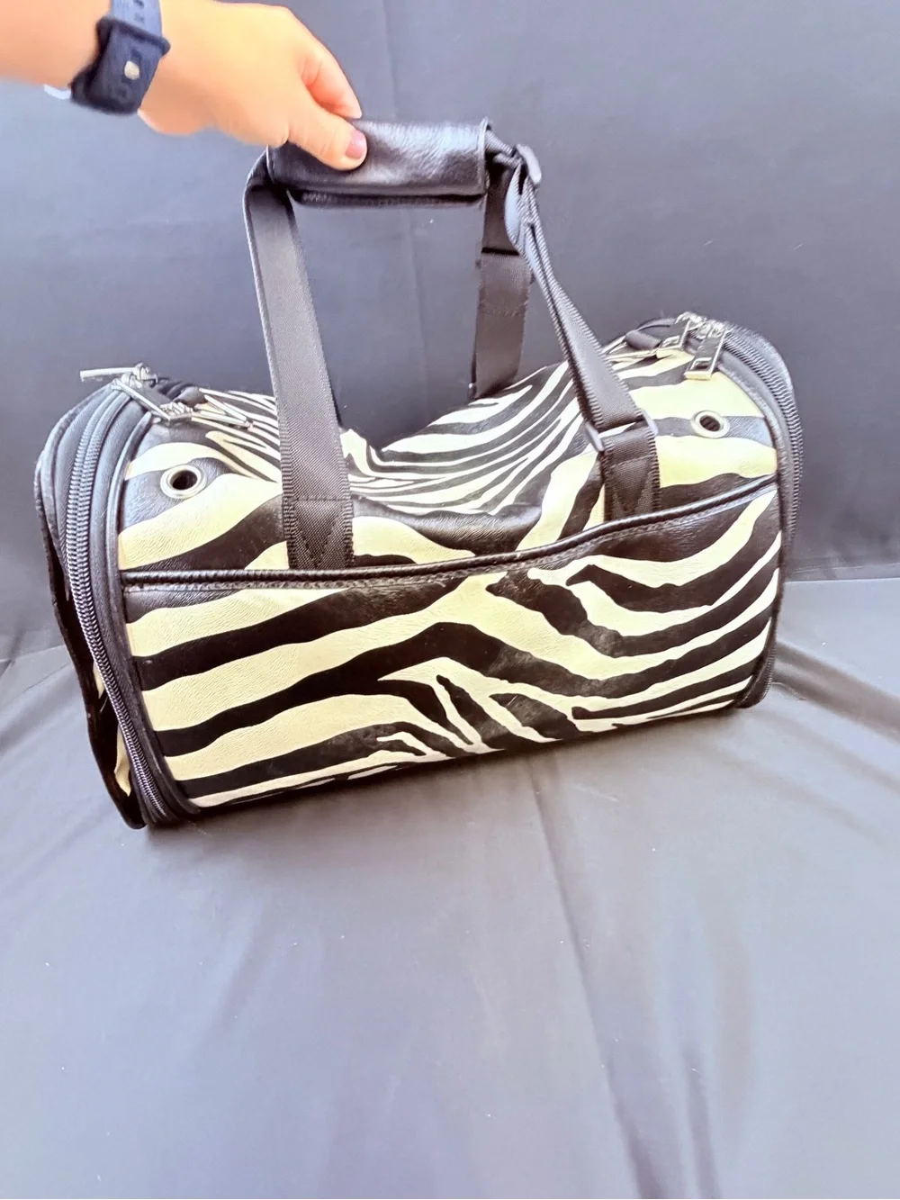 D&G Zebra-Print Duffel Bag - Black & White